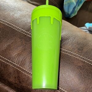 New Starbucks Glow In The Dark Green Drip Tumbler